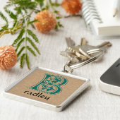 Porte-clés Capitale décorative botanique médiévale B (Côté)