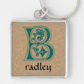 Porte-clés Capitale décorative botanique médiévale B (Devant)