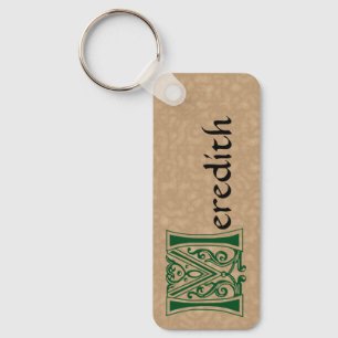 Porte-clés Capitale décorative botanique rectangulaire