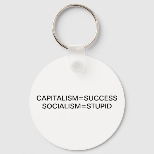 PORTE-CLÉS CAPITALISME=SOCIALISME DE RÉUSSITE=STUPIDE (Recto)