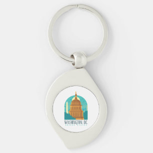 Porte-clés Capitole des États-Unis à Washington D.C. vintage