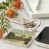 Porte-clés Capitole des États-Unis de Library Steps Date 1898 (Devant Droit)