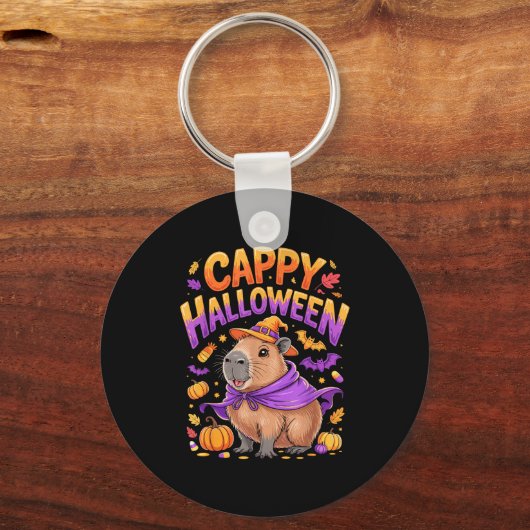 Porte-clés Cappy Halloween Capybara Witch (Recto)
