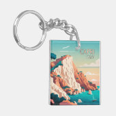 Porte-clés Capri Italie Citron Méditerranée île Rétro (Devant gauche)