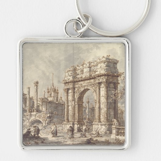 Porte-clés Caprice avec un arc de triomphe romain (Devant)