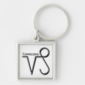 Porte-clés CAPRICORN, Conception abstraite du signe zodiaque, (Devant)