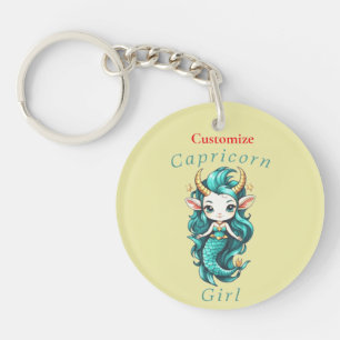 Porte-clés Capricorn Girl Mermaid Thunder_Cove