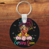 Porte-clés Capricorn Queen Black Femmes Persistant Belle (Recto)