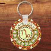 Porte-clés Capricorn, signe étoilé de Mandala en couleur (Recto)