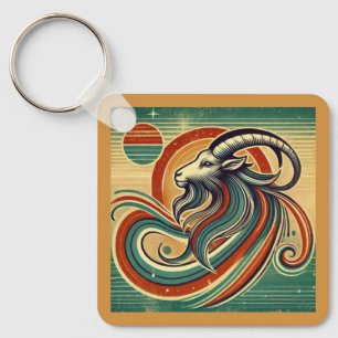 Porte-clés Capricorn Zodiac Metal Porte - clé Retro Design
