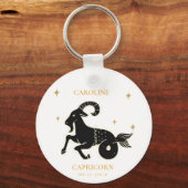 Porte-clés Capricorne Astrological Zodiac Signet Nom Cadeau (Verso)