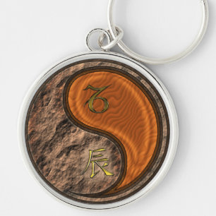 Porte-clés Capricorne et Dragon de Bois
