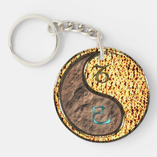 Porte-clés Capricorne et serpent de feu (Devant)