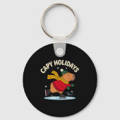 Porte-clés Capy Holidays Ice Skating Capybara Funny Xmas Chri (Recto)