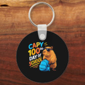 Porte-clés Capybara 100e jour d'école (Recto)