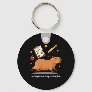 Porte-clés Capybara A Mangé Mon Plan De Cours Professeur Élèv
