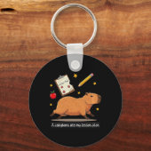 Porte-clés Capybara A Mangé Mon Plan De Cours Professeur Élèv (Recto)
