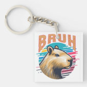 Porte-clés Capybara Bruh Funny Bruh Capybara Amateurs Hommes (Devant)