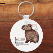 Porte-clés capybara - chocolat (Recto)