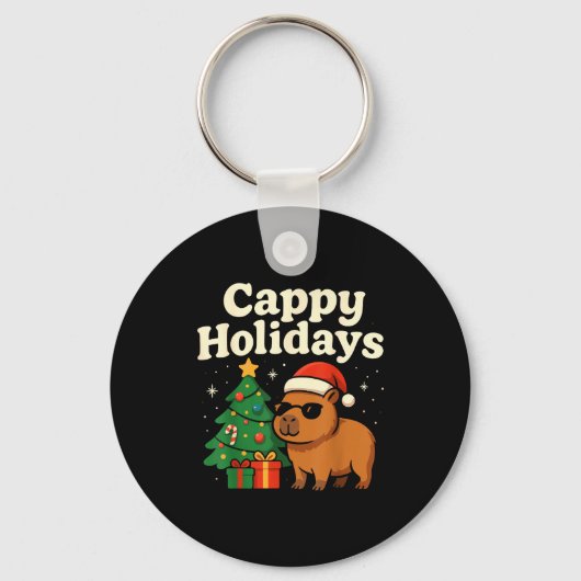 Porte-clés Capybara Christmas Shirt, Funny Capy Holidays  (Recto)