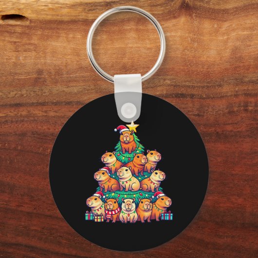 Porte-clés Capybara Christmas Tree Funny Capybara Xmas (Recto)