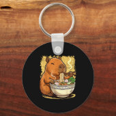 Porte-clés Capybara Eating Ramen Noodles  (Recto)