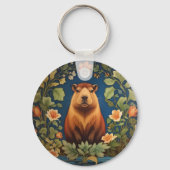 Porte-clés Capybara élégant - Inspiré par William Morris (Verso)