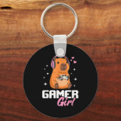 Porte-clés Capybara Gamer Girl Gaming  (Recto)