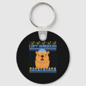 Porte-clés Capybara Hanukkah Capy Hanukkah Chanukah Jewish Ki (Recto)