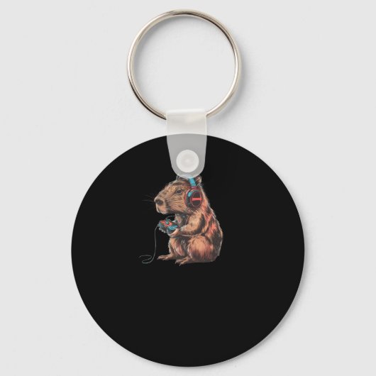 Porte-clés Capybara Player Immersion Totale Dans Le Travail V (Recto)
