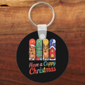 Porte-clés Capybara Reindeer Xmas Have A Capy Christmas (Recto)