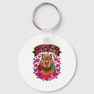 Porte-clés Capybara Saint-Valentin Rose Tu es Tout Pour Moi H