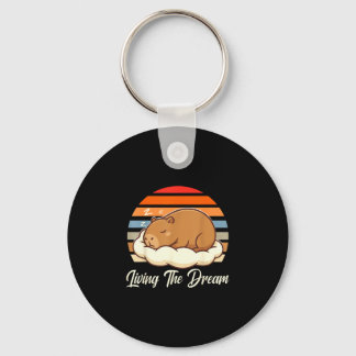 Porte-clés Capybara sleepybara vivant le rêve rétro vintage