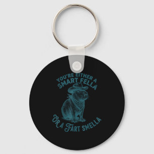 Porte-clés Capybara Smart Fella Fart Smella Funny Cowboy Humo