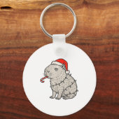 Porte-clés Capybara Smoking Christmas Ugly Cigarette Gen Z  (Recto)