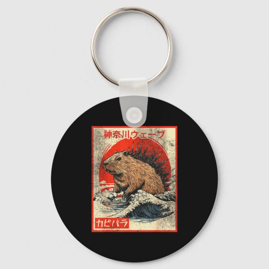 Porte-clés Capyzilla _ Kanagwa Wave Japan _ Cool Rodent Capyb (Recto)