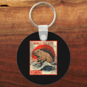 Porte-clés Capyzilla _ Kanagwa Wave Japan _ Cool Rodent Capyb (Recto)
