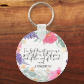 Porte-clés Car Dieu ne nous a pas donné un esprit de peur (Recto)