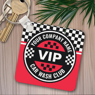 Porte-clés Car Wash Club - Racing À damiers Drapeau Rewards