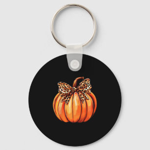 Porte-clés Caraco à nœud papillon léopard citrouille Thanksgi