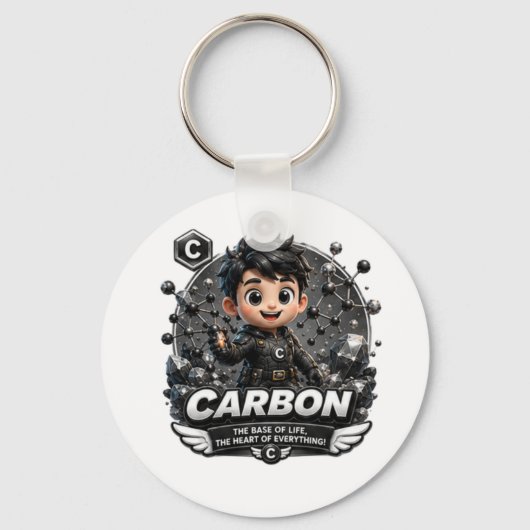 Porte-clés Caractère carbone ATOMIVRA (Recto)