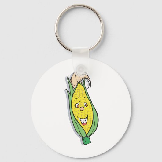 Porte-clés caractère de maïs souriant (Recto)