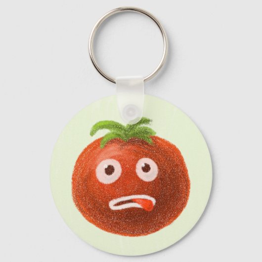 Porte-clés Caractère de tomate drôle (Recto)