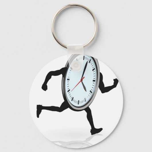 Porte-clés Caractère d'horloge en cours (Recto)