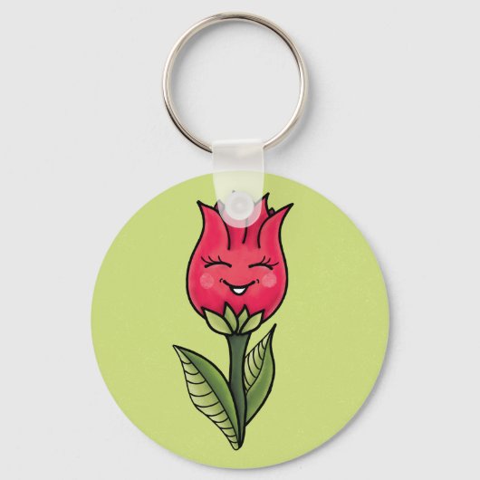 Porte-clés Caractère Fleur mignonne Fille (Recto)