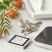 Porte-clés Caractère kanji carré pour Dragon (Côté)