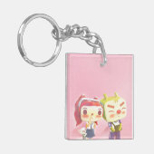 Porte-clés Caractères Whimsical avec chat (Devant gauche)