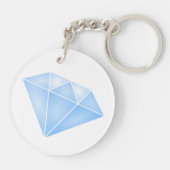 Porte-clés Carat diamant bleu brillant (Dos)