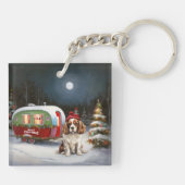 Porte-clés Caravane de Noël Cavalier King Charles Spaniel (Dos)