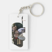 Porte-clés Caravane personnalisées caravane famille photo heu (Dos)